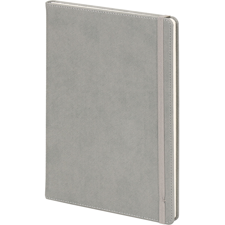 8121 [ GRİ ] - İPLİ TARİHSİZ DEFTER (16x24 CM - KARELİ)