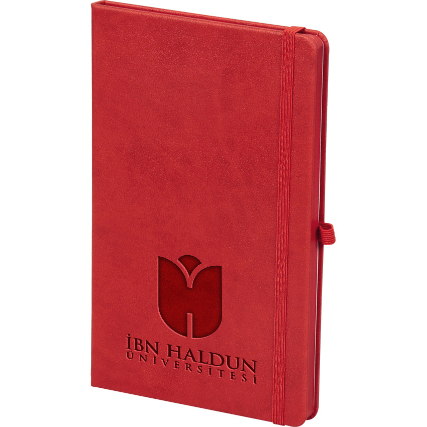 8126 [ KIRMIZI ] KENARLARI RENKLİ TARİHSİZ DEFTER