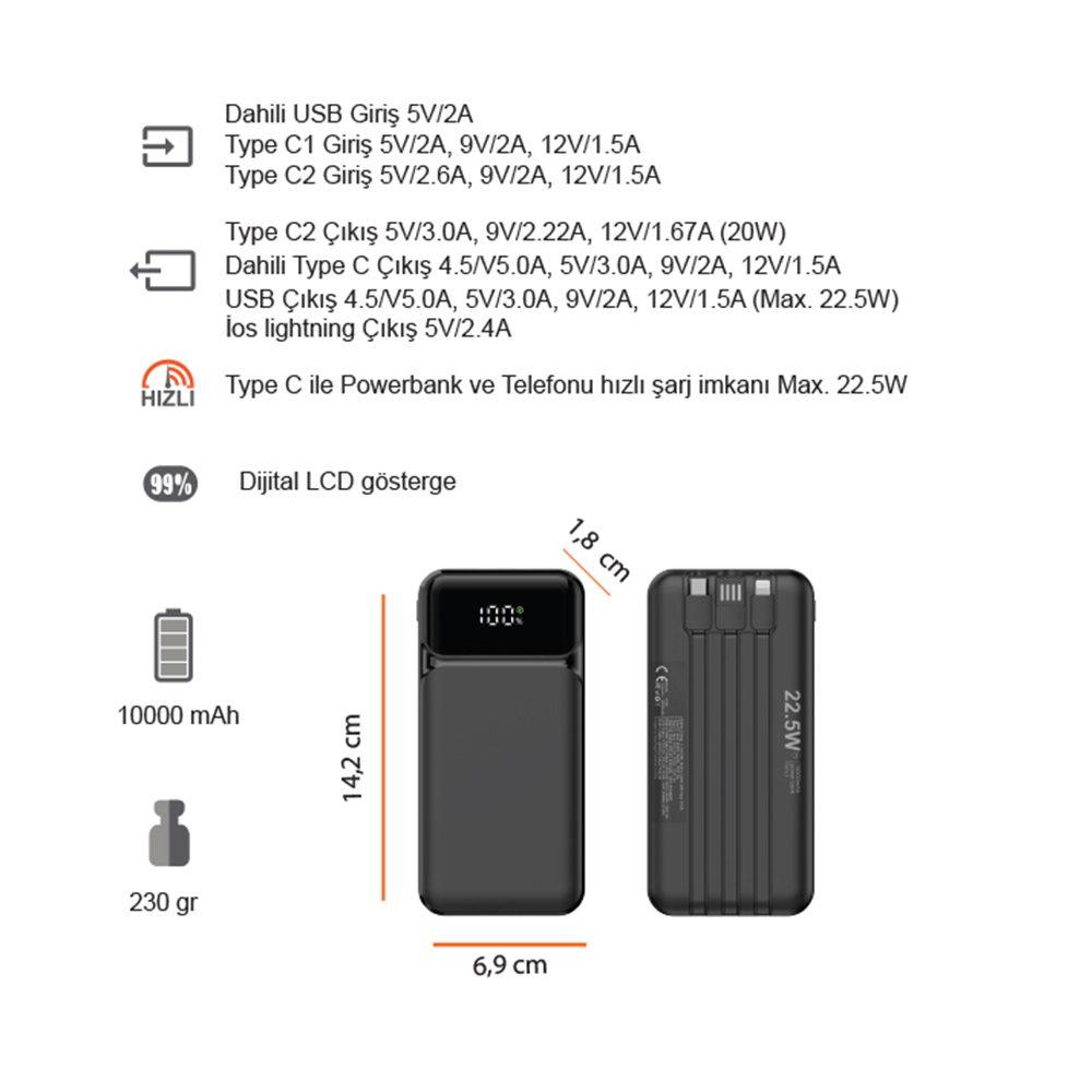 4020 Hızlı Şarj Powerbank - Resim 6