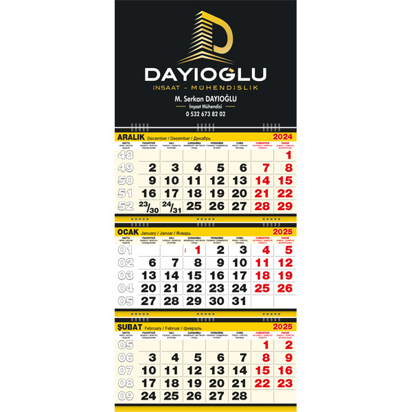 8700 BÜYÜK BOY GEMİCİ TAKVİM