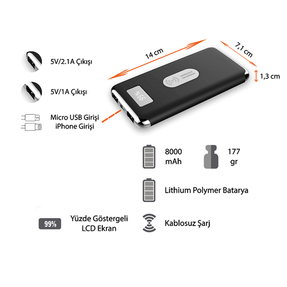 4035 Wireless Powerbank - Resim 4